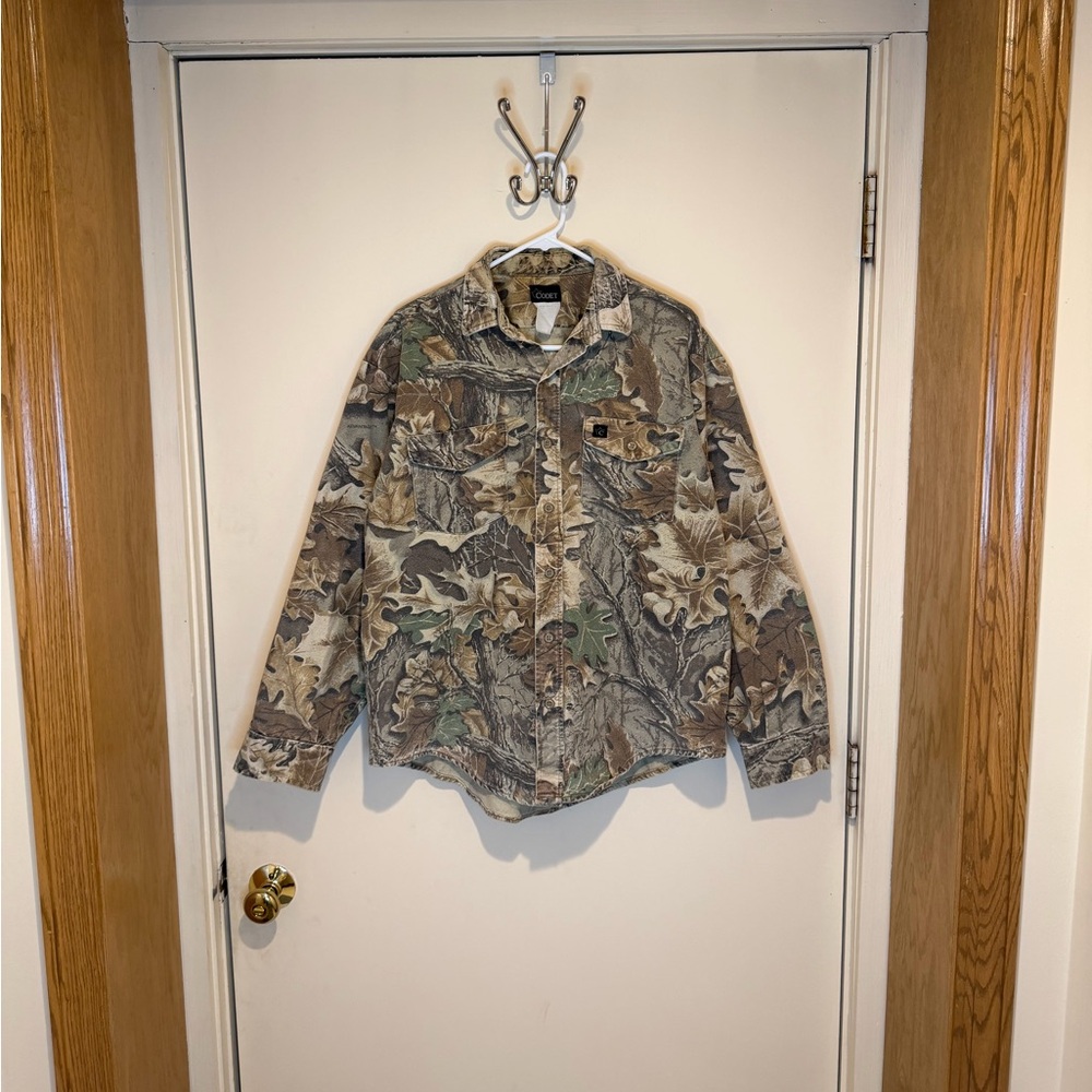 Vintage Codet Shirt Jacket Mens L Advantage Camoflauge USA 90s Hunting Button Up